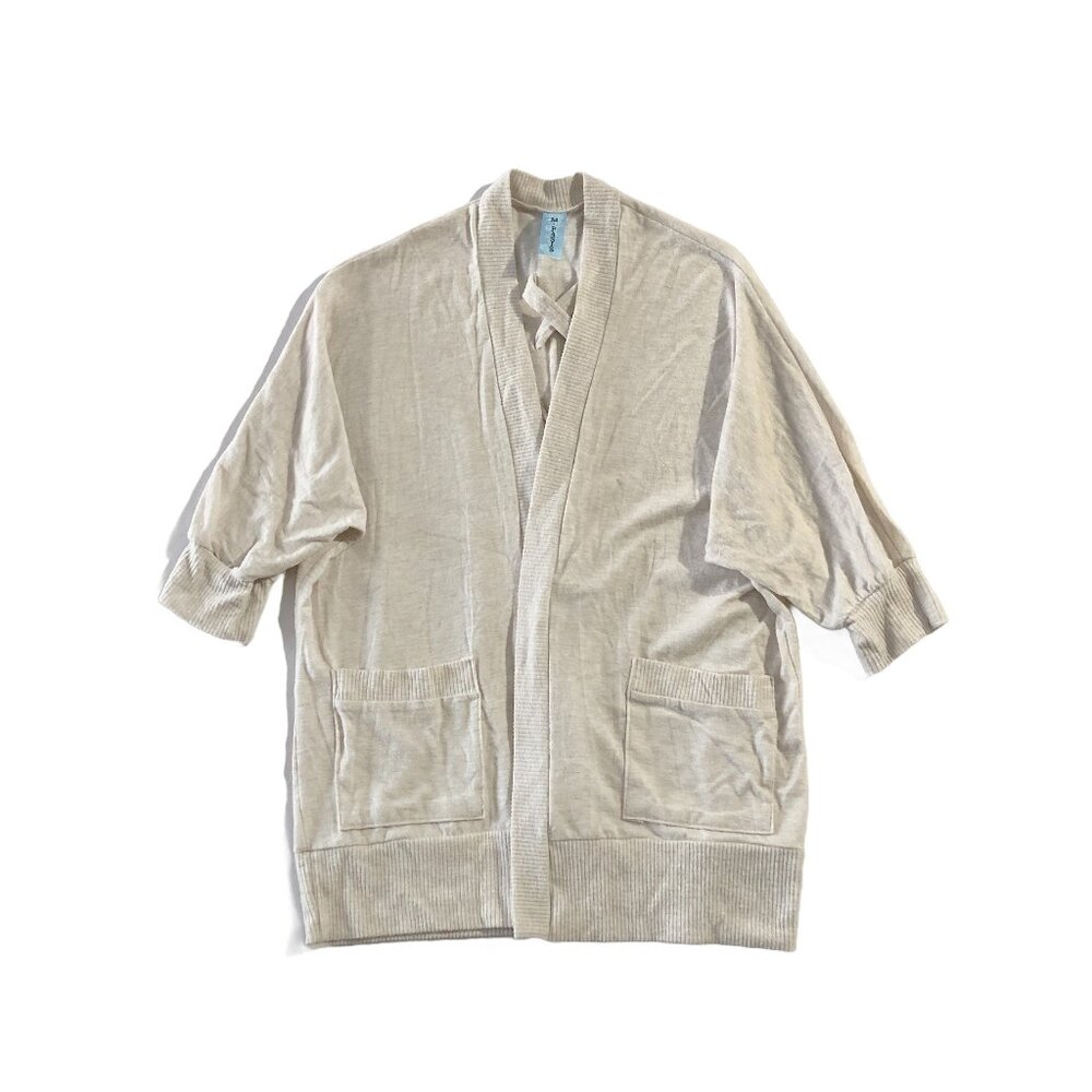 M Fasis Top Womens Beige ¾ sleeve Open Cardigan (Size, pls see picture)